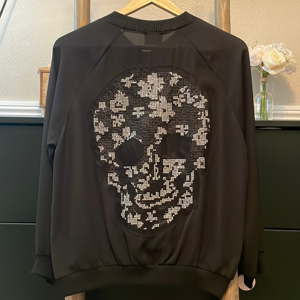 Sheer Sequin Skull 💀 Jacket by audrey